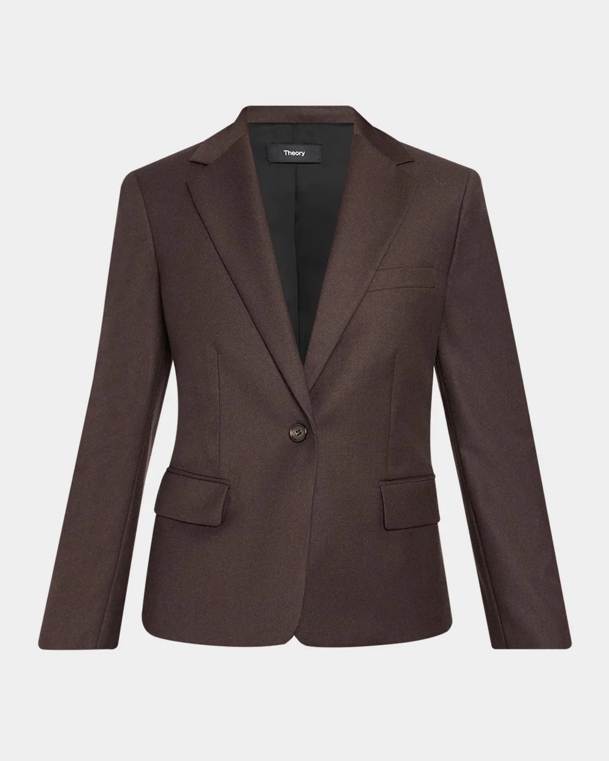 One-Button Slim Single-Breasted Blazer - 1