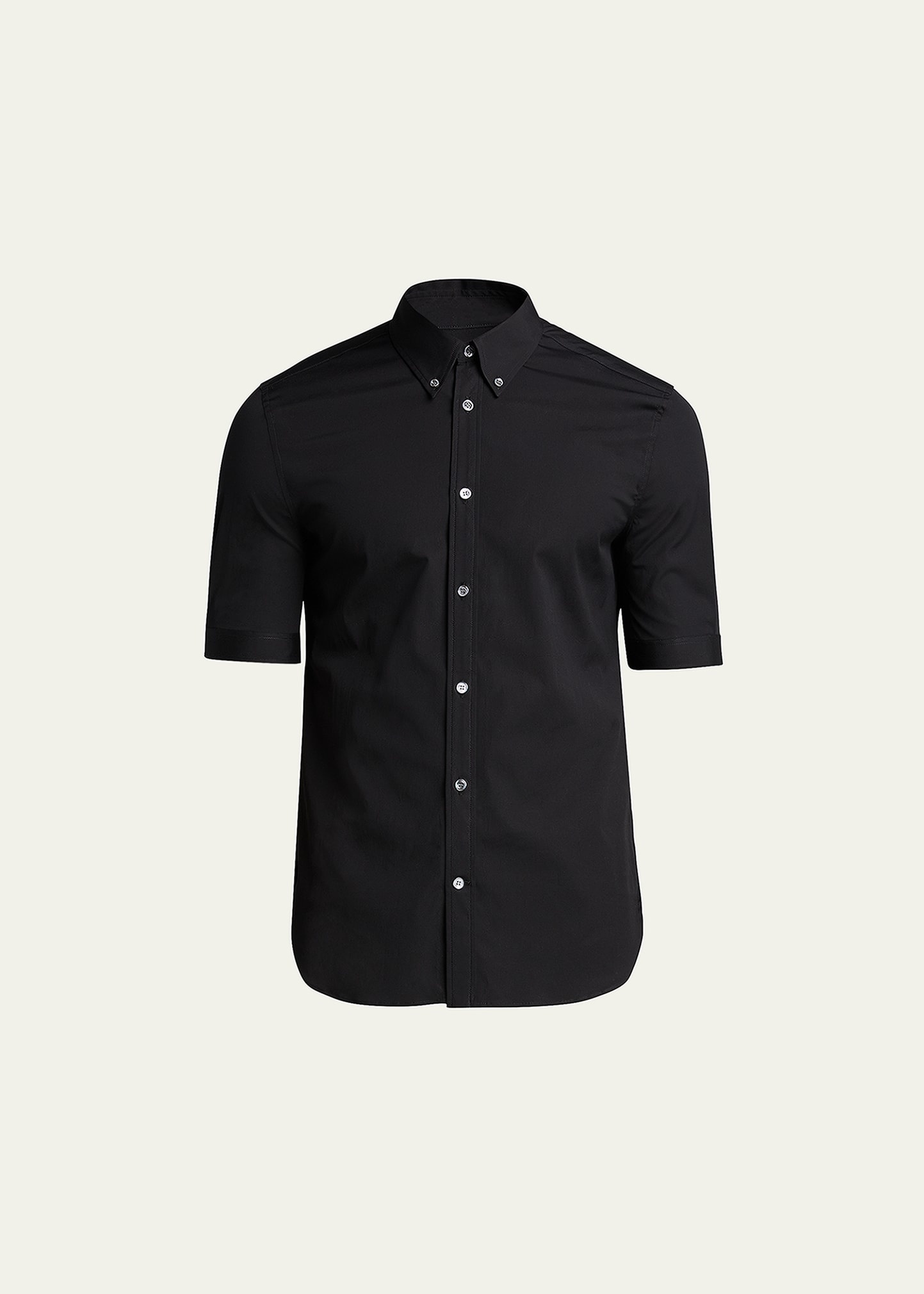 Men's Basic Point-Collar Sport Shirt - 1
