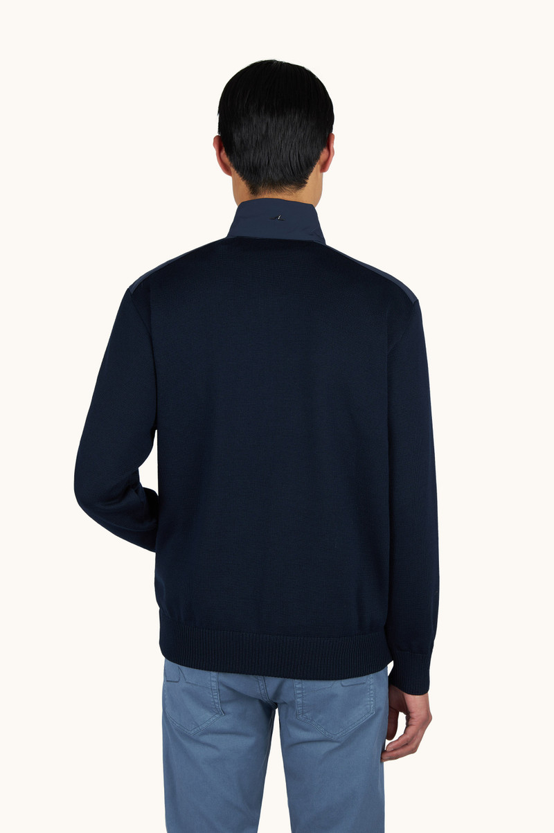 Paul & Shark ZIP-UP SWEATER IN SOFT COOL TOUCH WOOL WITH TYPHOON® RE-4X4 STRETCH DETAILS outlook