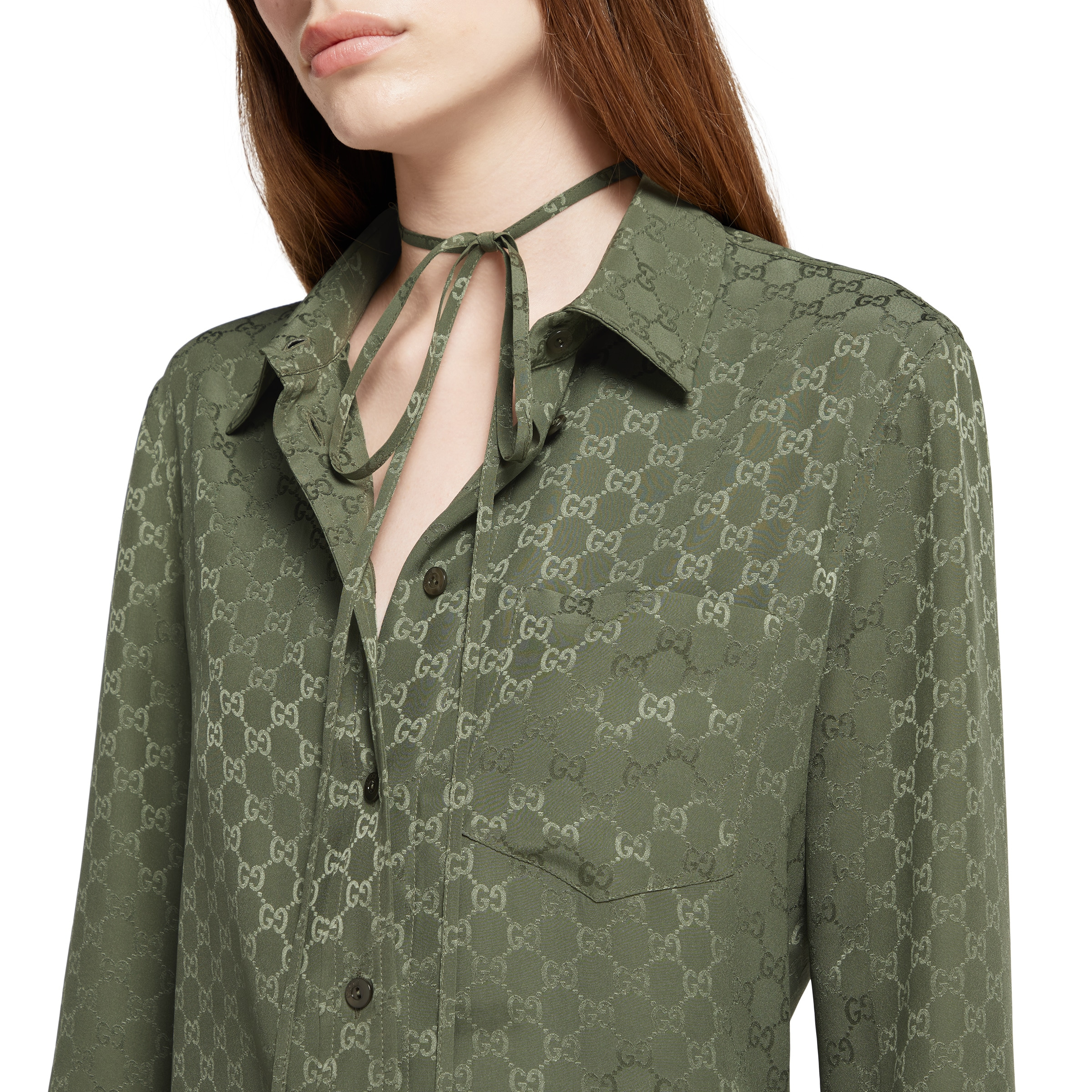 GG silk jacquard shirt - 5