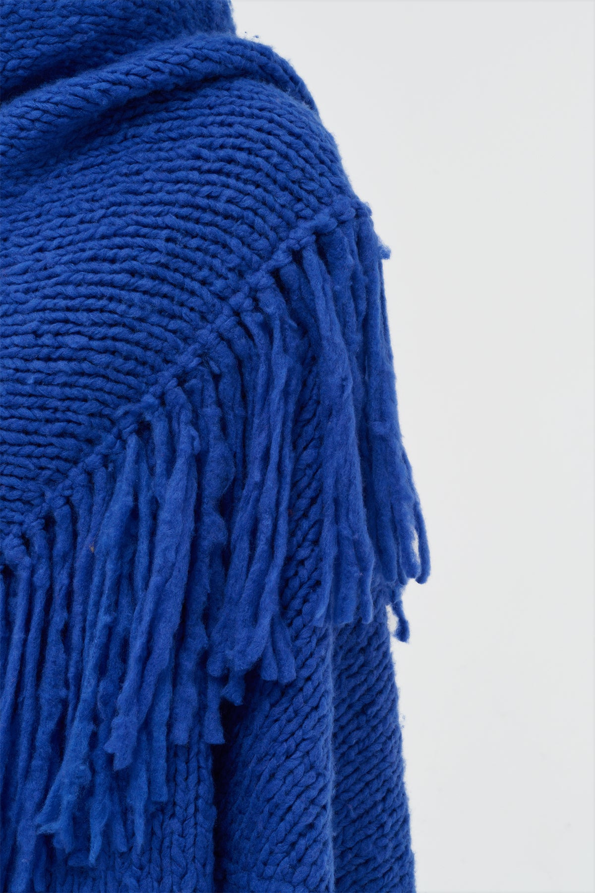 Lauren Knit Wrap in Cobalt Welfat Cashmere - 3