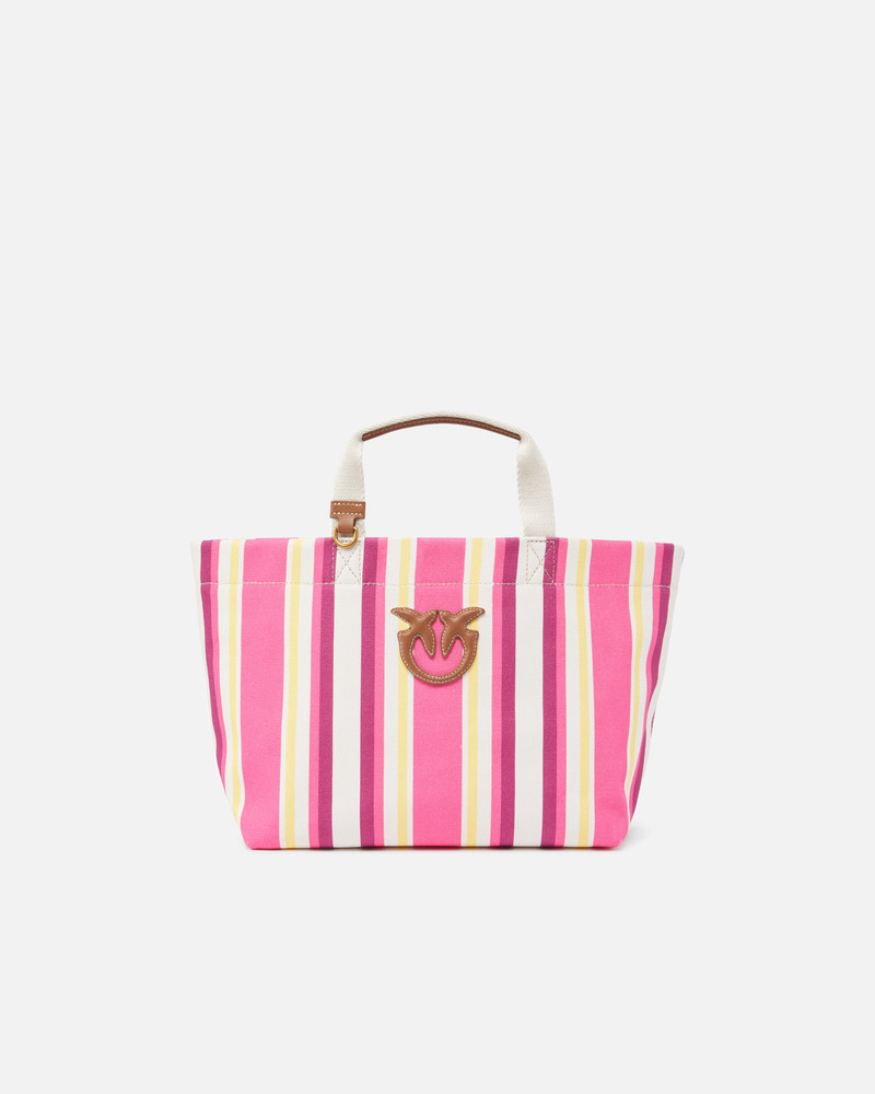 MEDIUM SHOPPER BAG IN STRIPED CANVAS 1