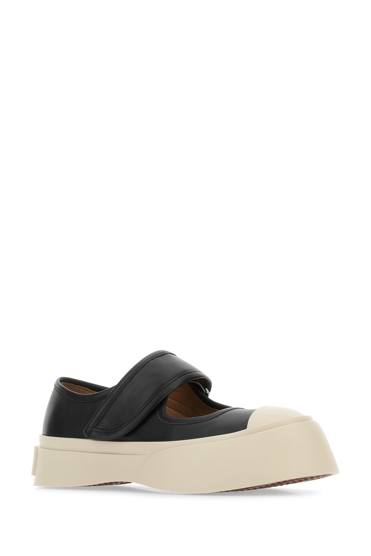 Black leather Mary Jane sneakers - 2