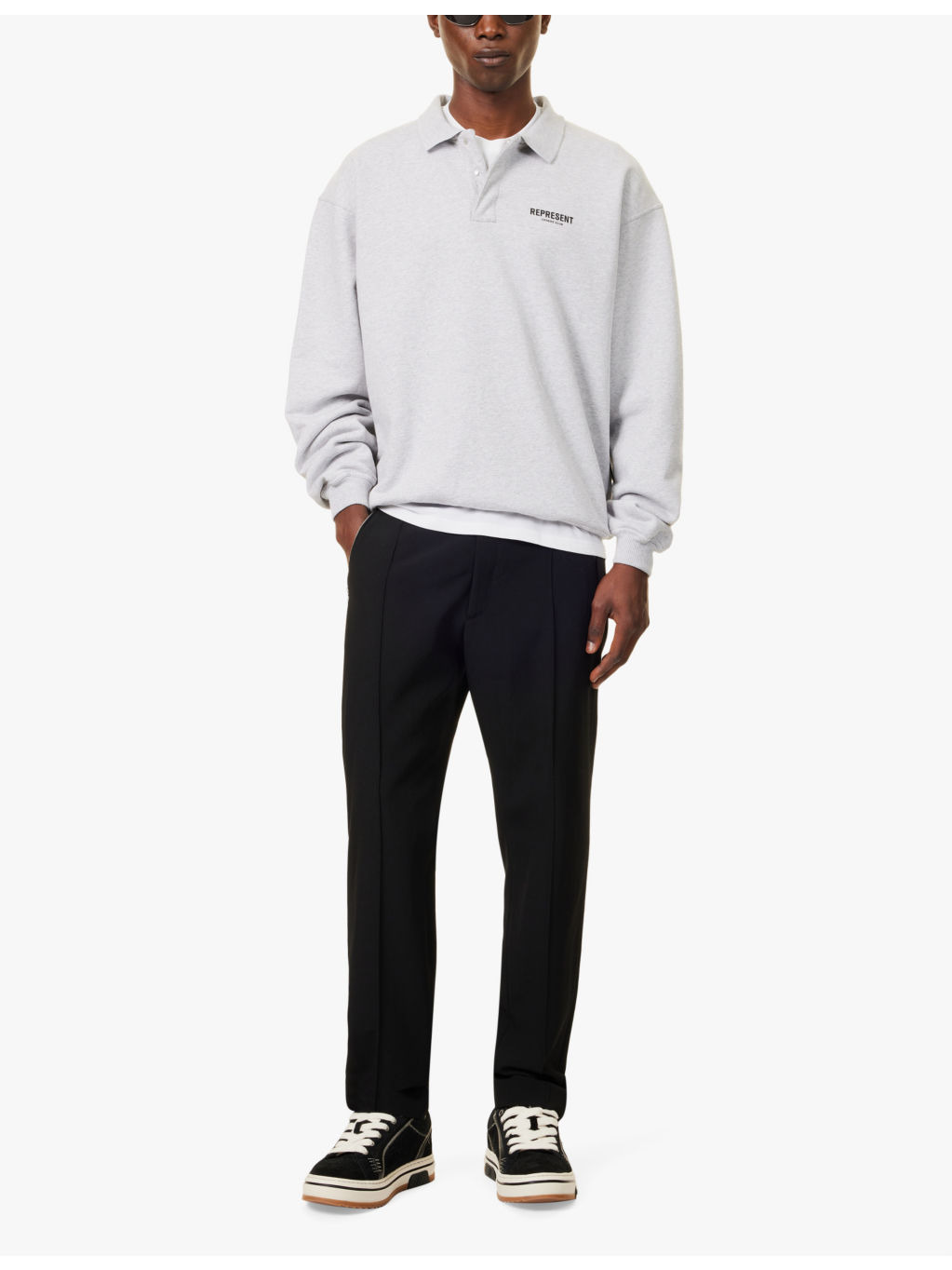 Owners Club polo collar relaxed-fit cotton-jersey sweatshirt - 2