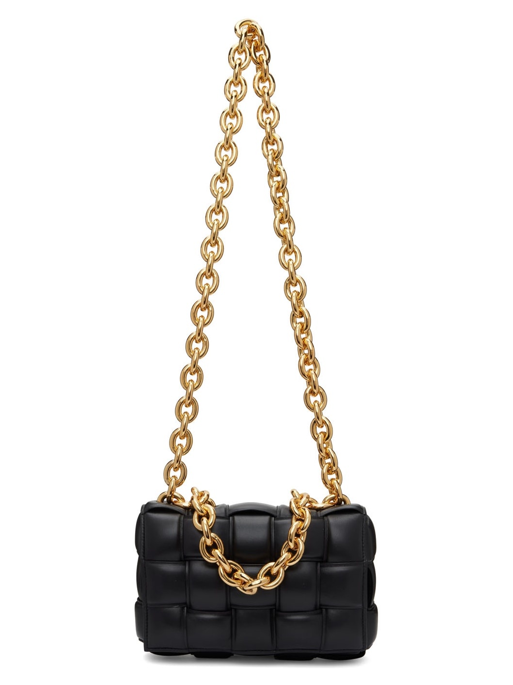 Black Padded Chain Cassette Bag - 4