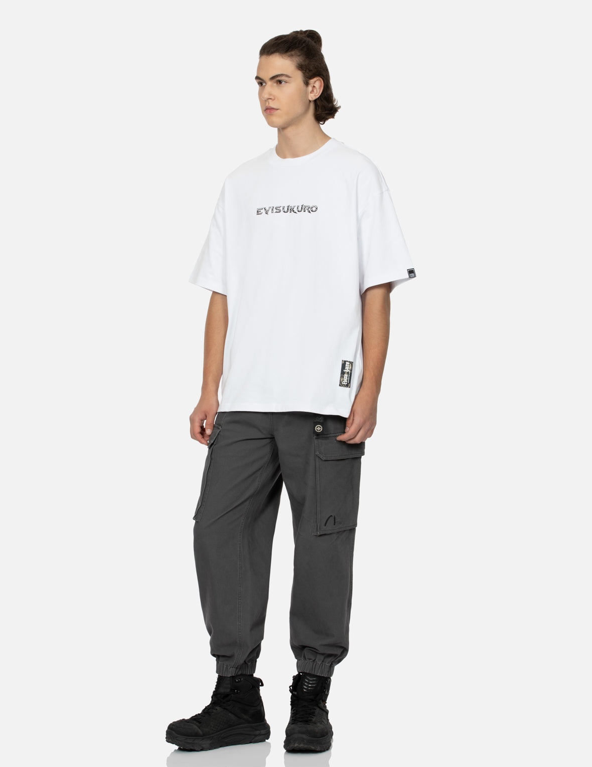Logo and Slogan Prints Loose Fit T-shirt - 4