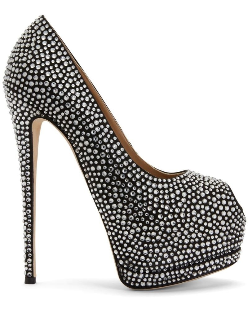 Sharon 140mm rhinestone-embellished heels - 1