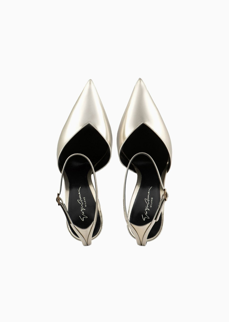 Metallic patent leather court shoes 3