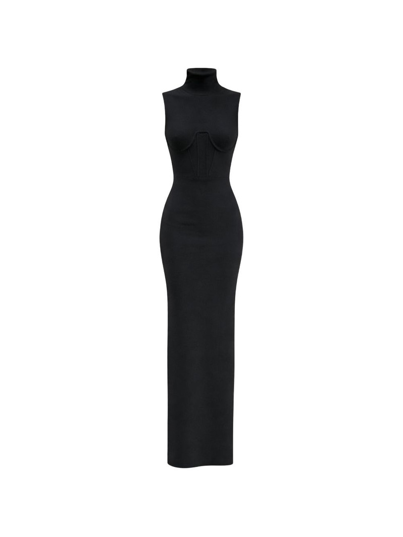 Gwyneth turtleneck maxi dress 1