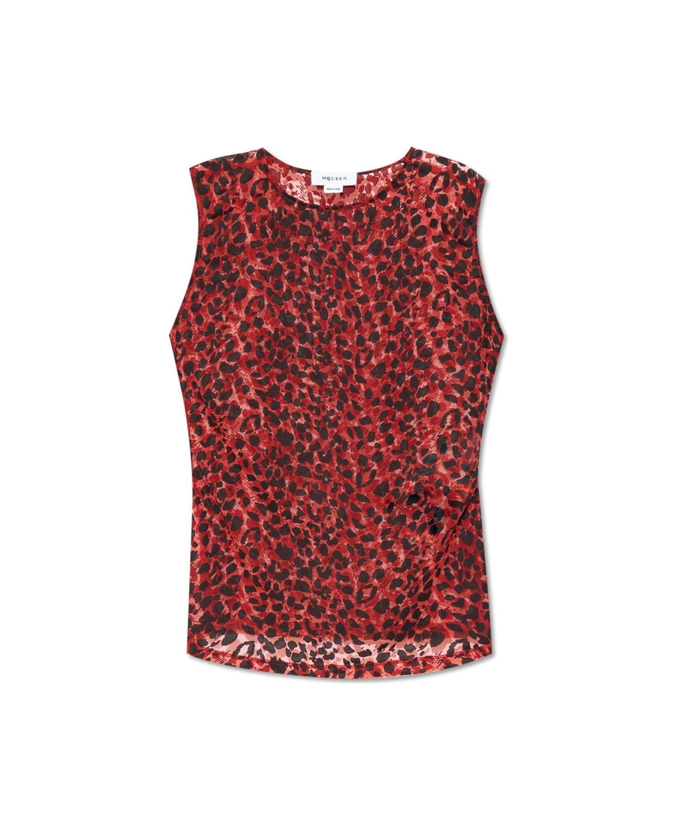 Leopard Printed Sleeveless Top - 1