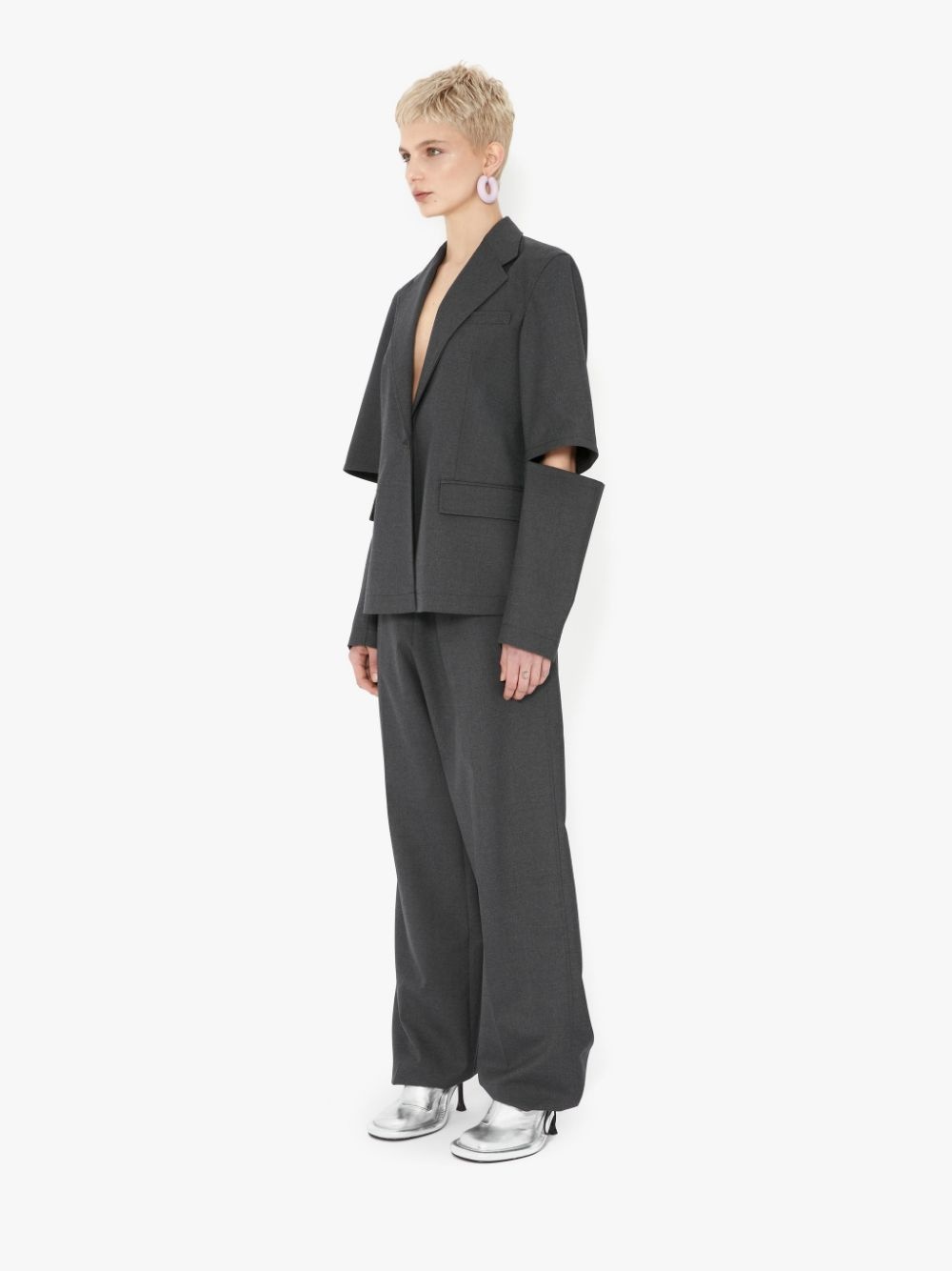 CUT OUT SLEEVE BLAZER - 3