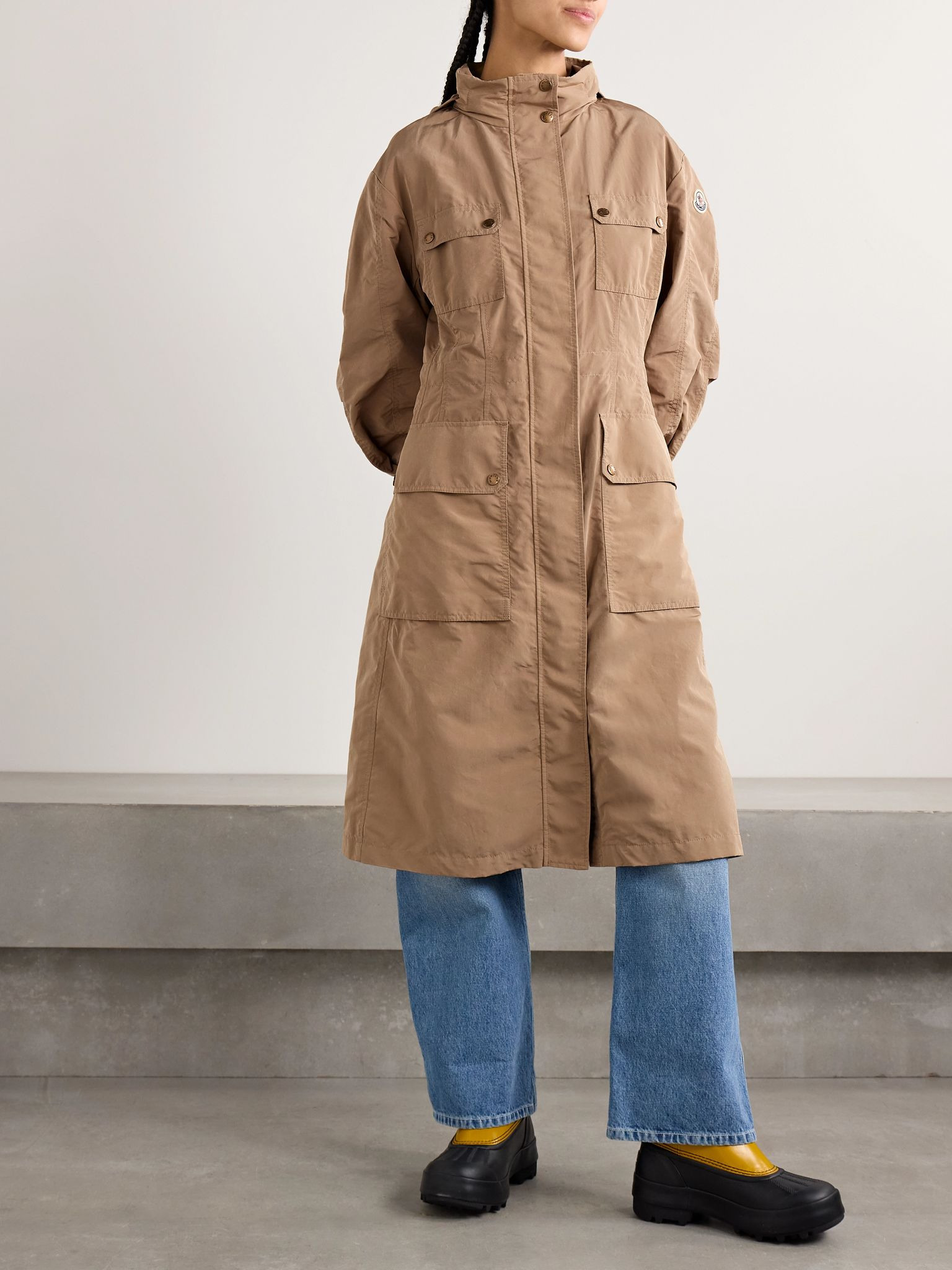 Nantes hooded shell parka Light brown - 3