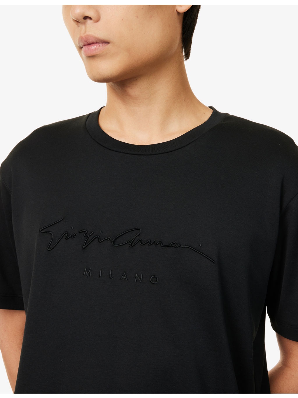 Embroidered-Logo Crewneck Cotton T-Shirt - 5