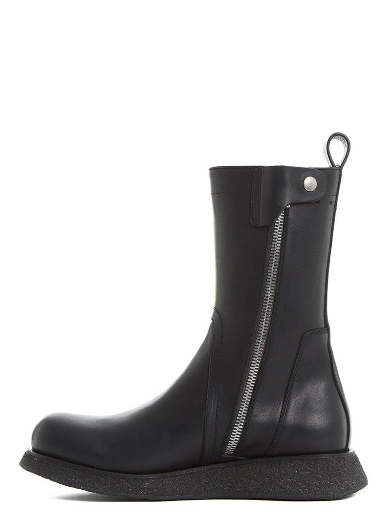 Rick Owens zip-up mid-calf boots outlook