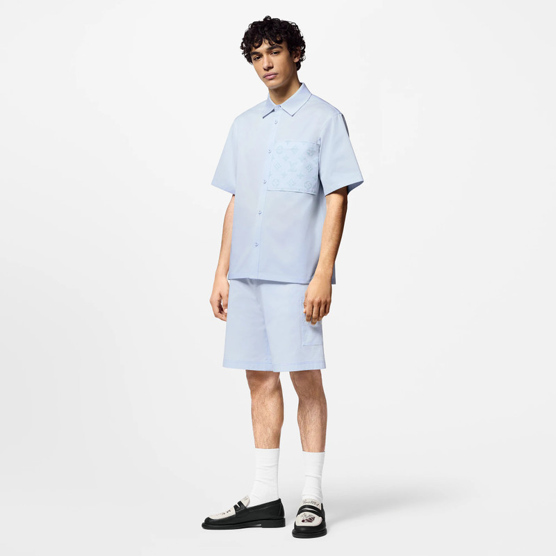 Louis Vuitton Flocked Cotton Cargo Shorts outlook