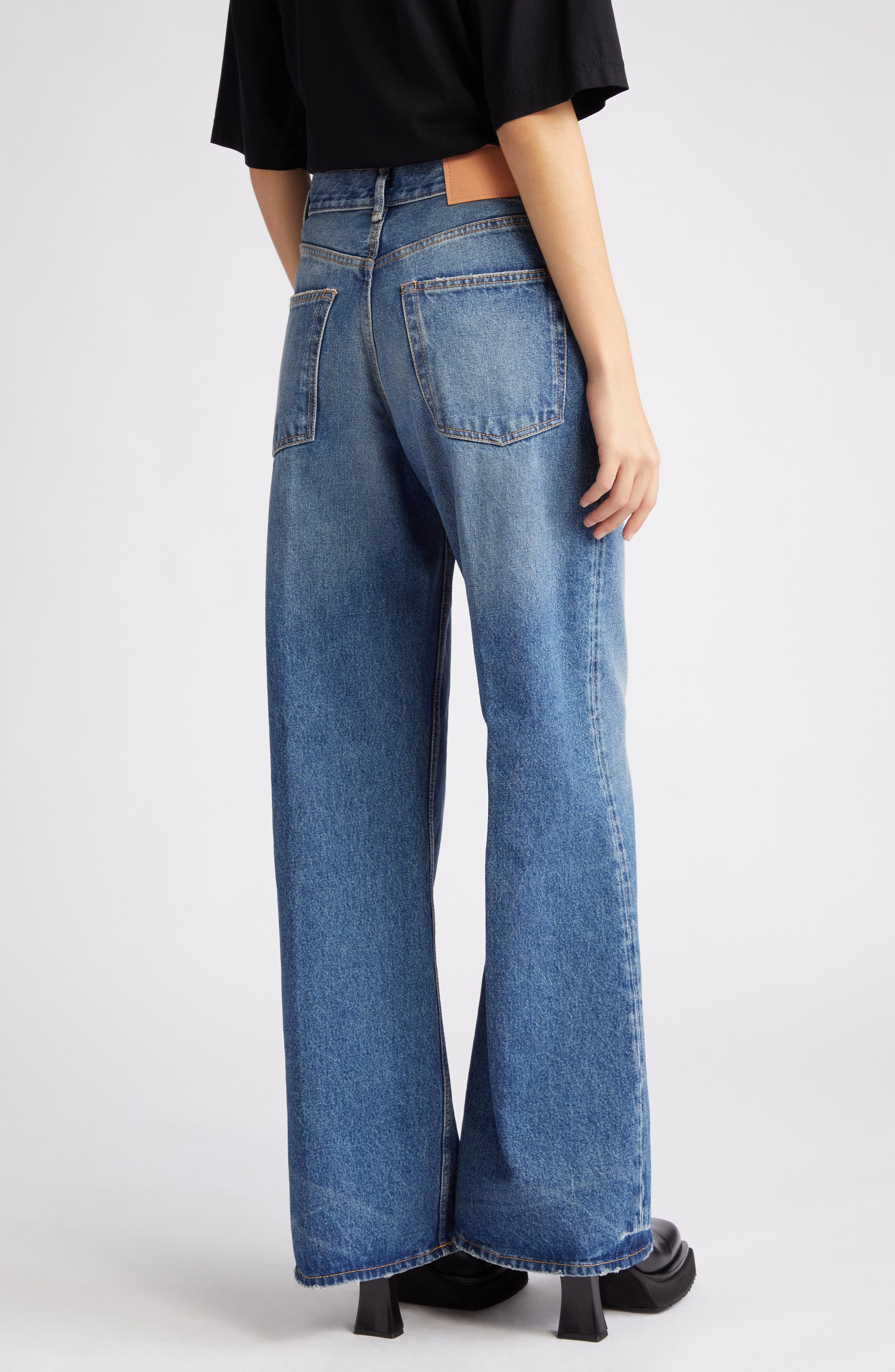 2022 Organic Cotton Denim Wide Leg Jeans - 3