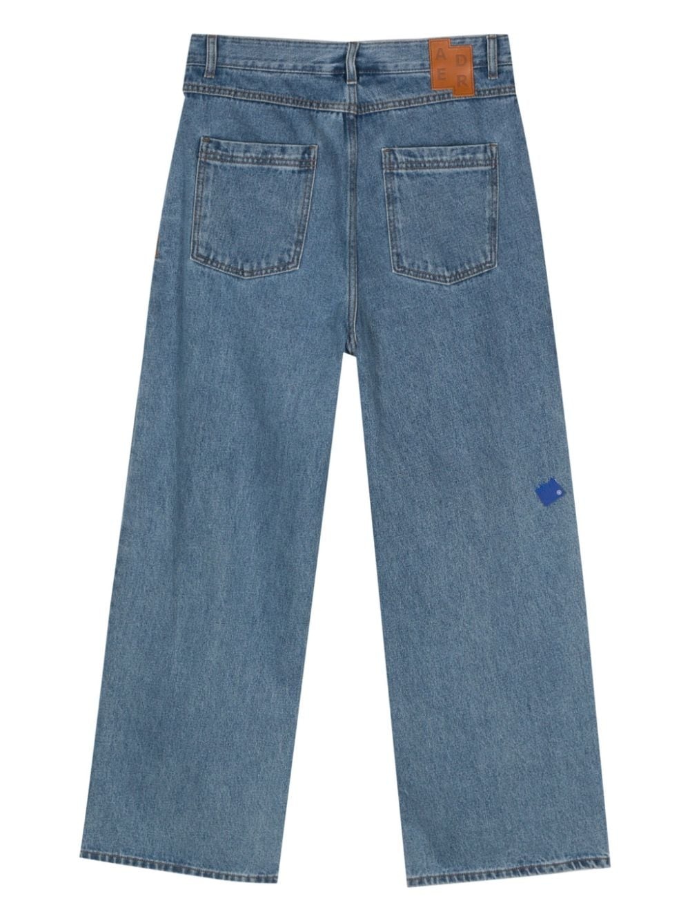 pleat-detail wide-leg jeans - 2