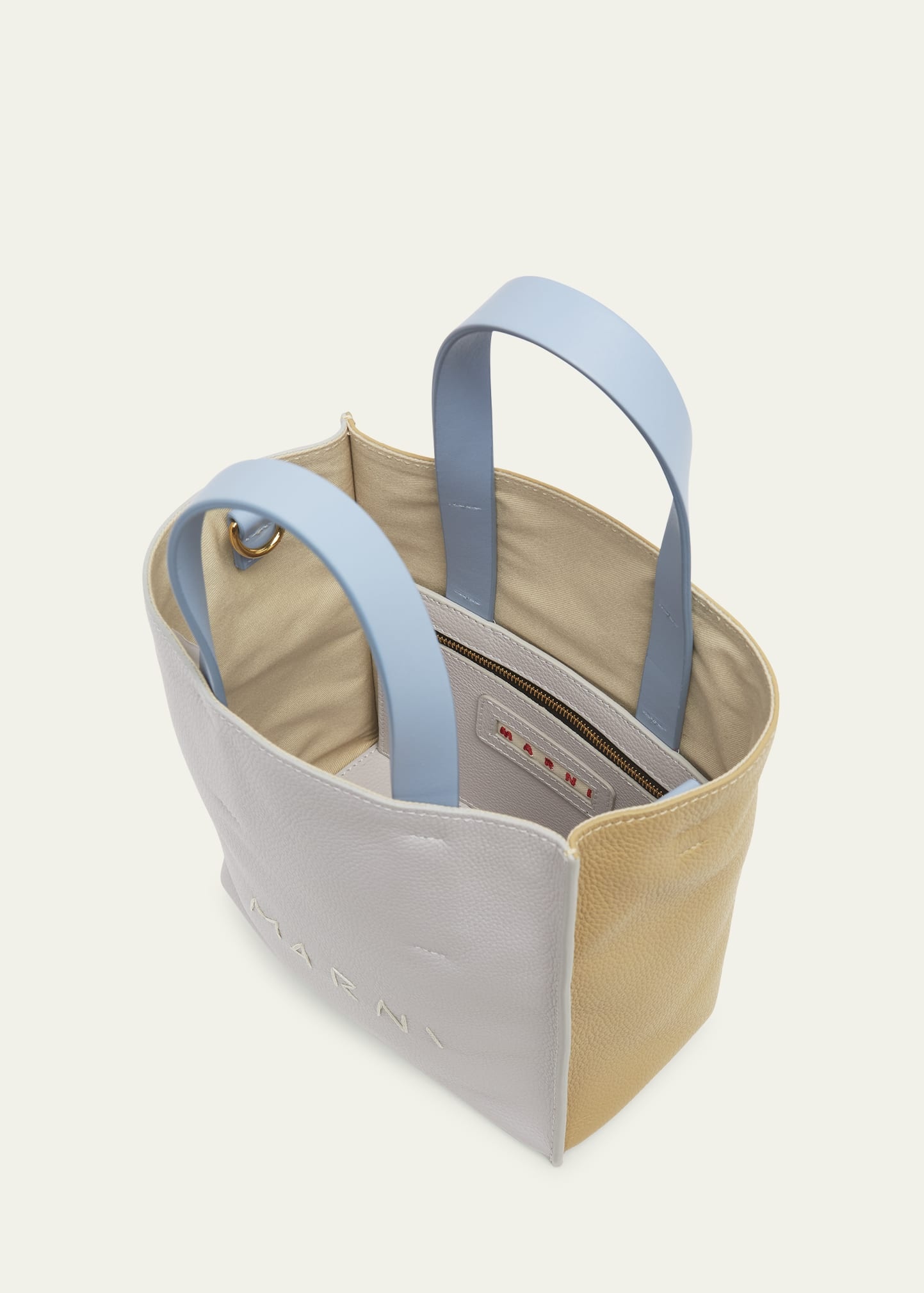 Museo Mini North-South Leather Tote Bag - 4