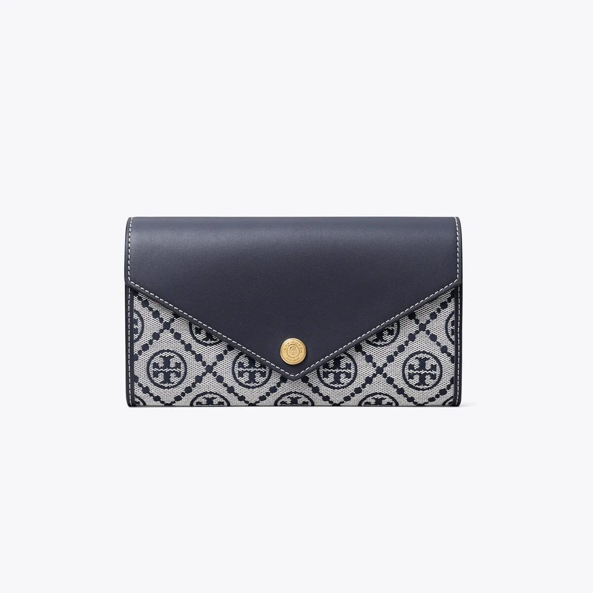 T Monogram Wide Envelope Wallet - 1