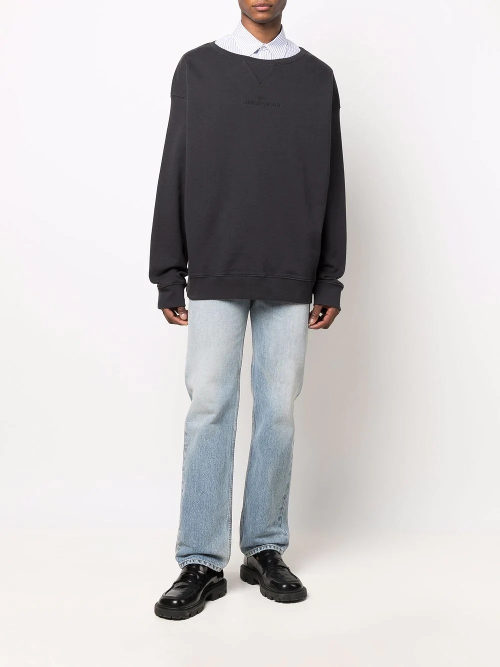 crew-neck oversized sweatshirt - 2