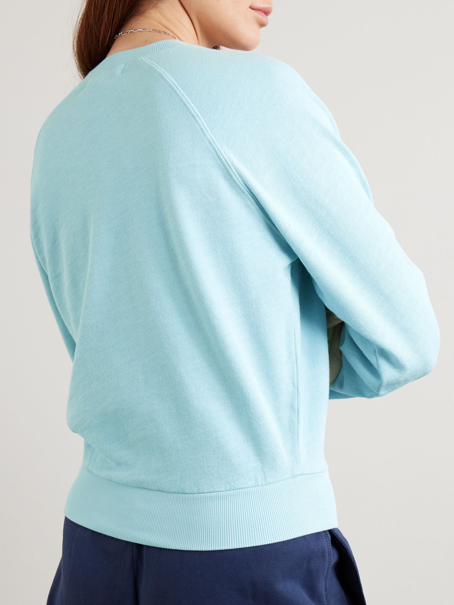 Sonny embroidered cotton-jersey sweatshirt Blue - 3