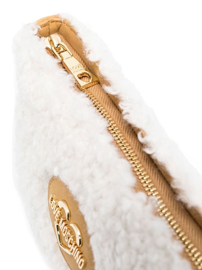 faux-shearling crossbody bag - 4