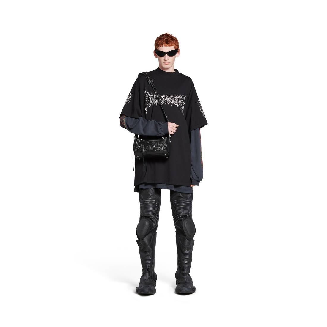Le Cagole Men Cylinder Bag in Black - 2