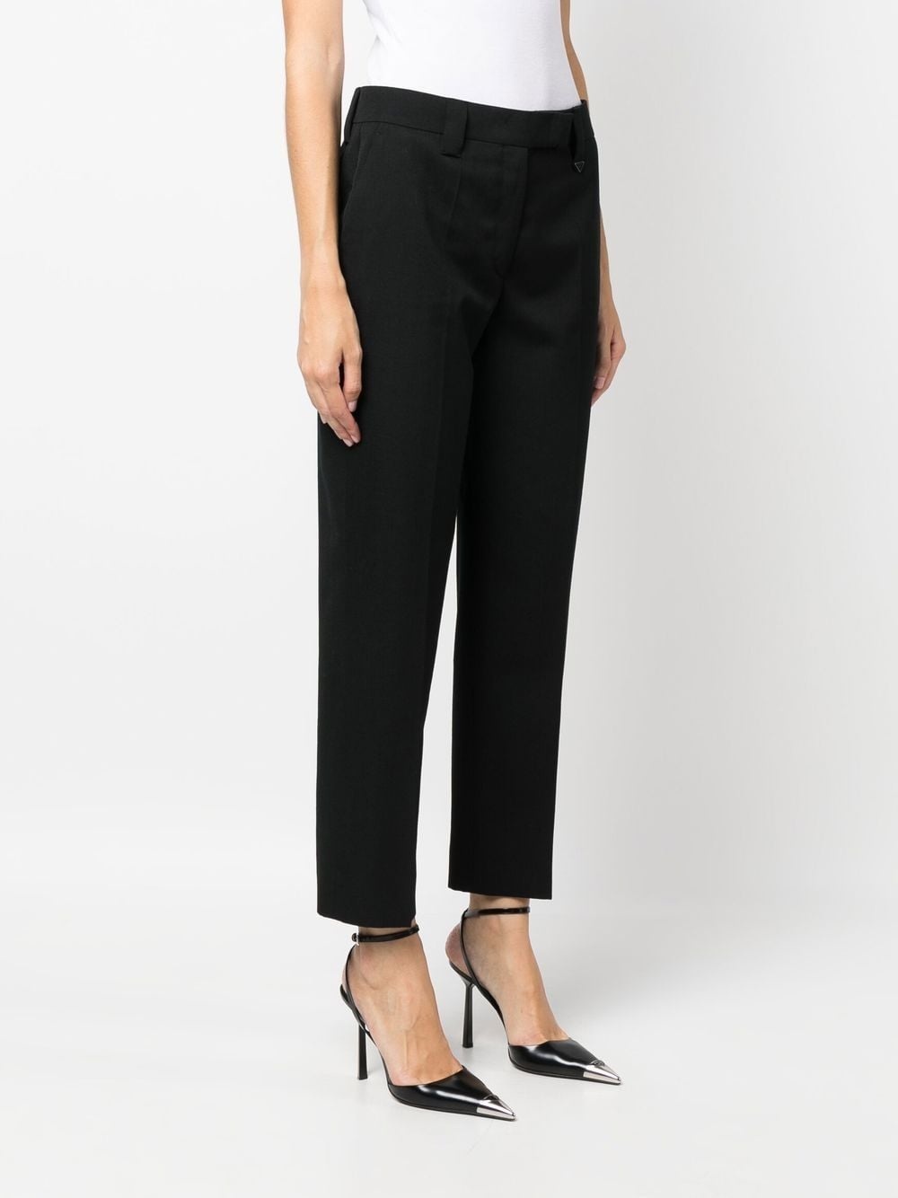 logo-plaque cropped trousers - 3