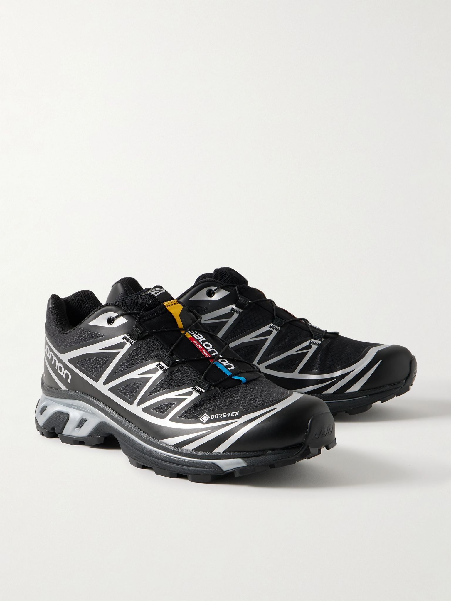 XT-6 Rubber-Trimmed GORE-TEX Mesh Sneakers Black - 4