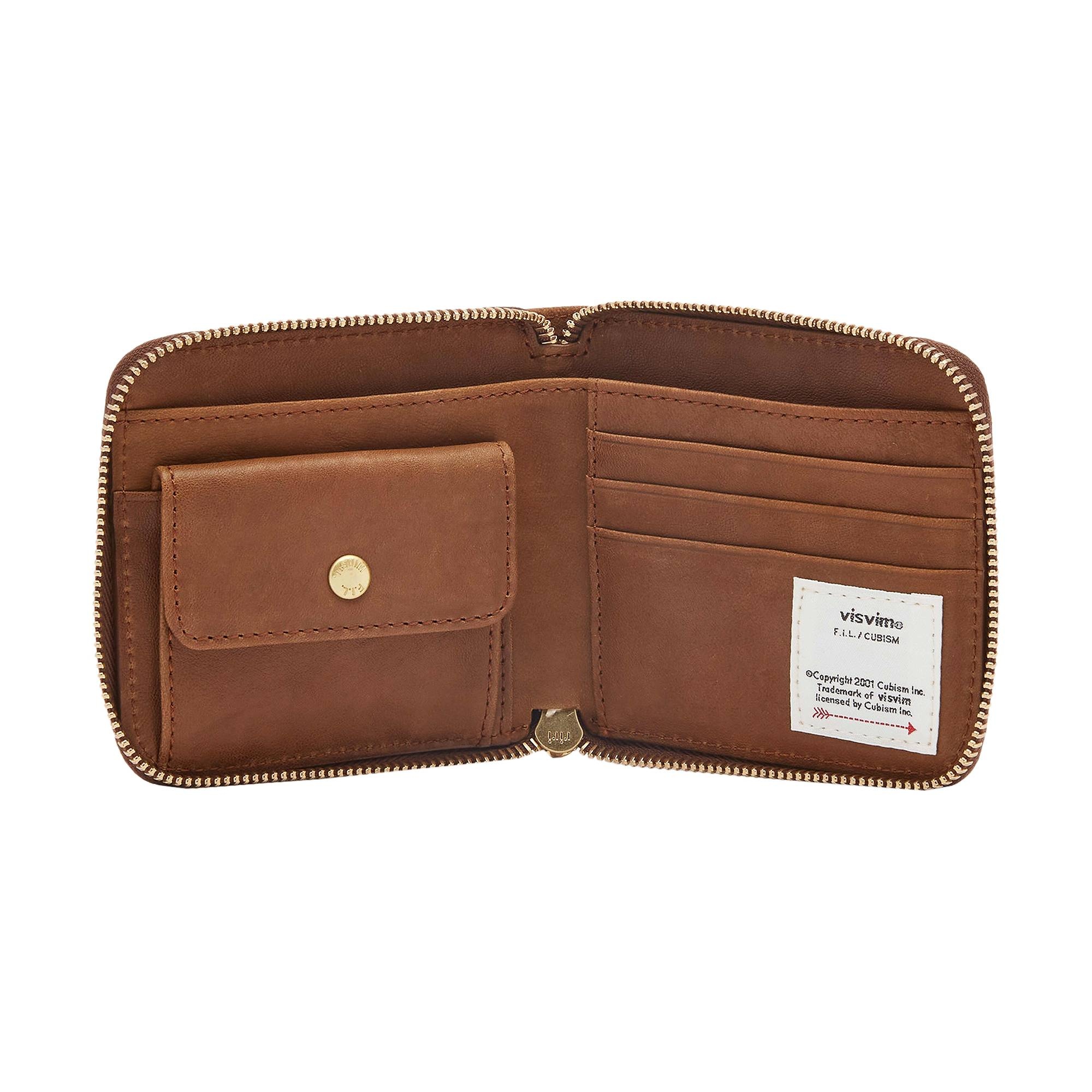 Visvim Leather Bifold Wallet 'Brown' - 3