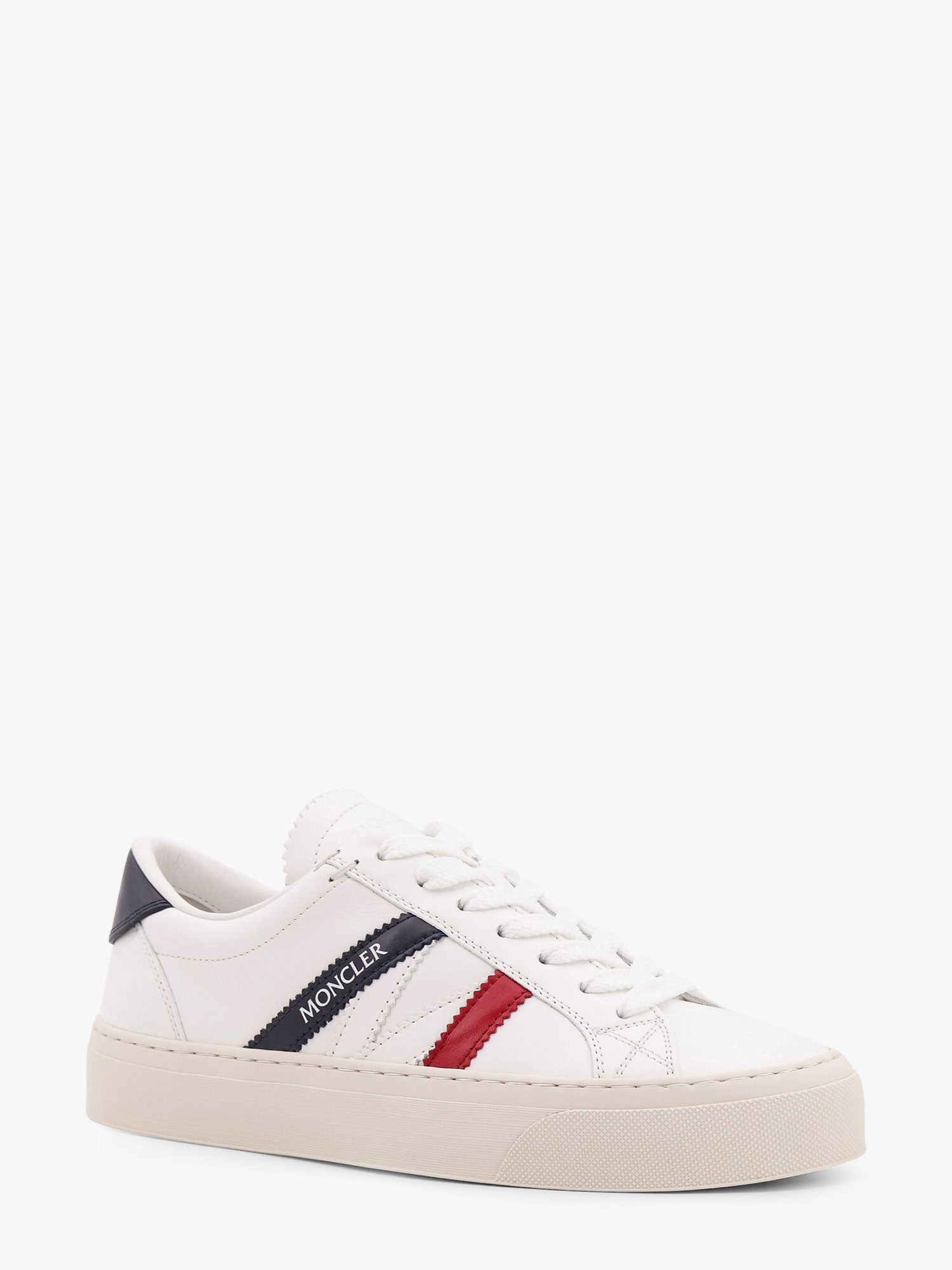 Moncler Monaco2 Leather Sneakers With Logo Print - 2
