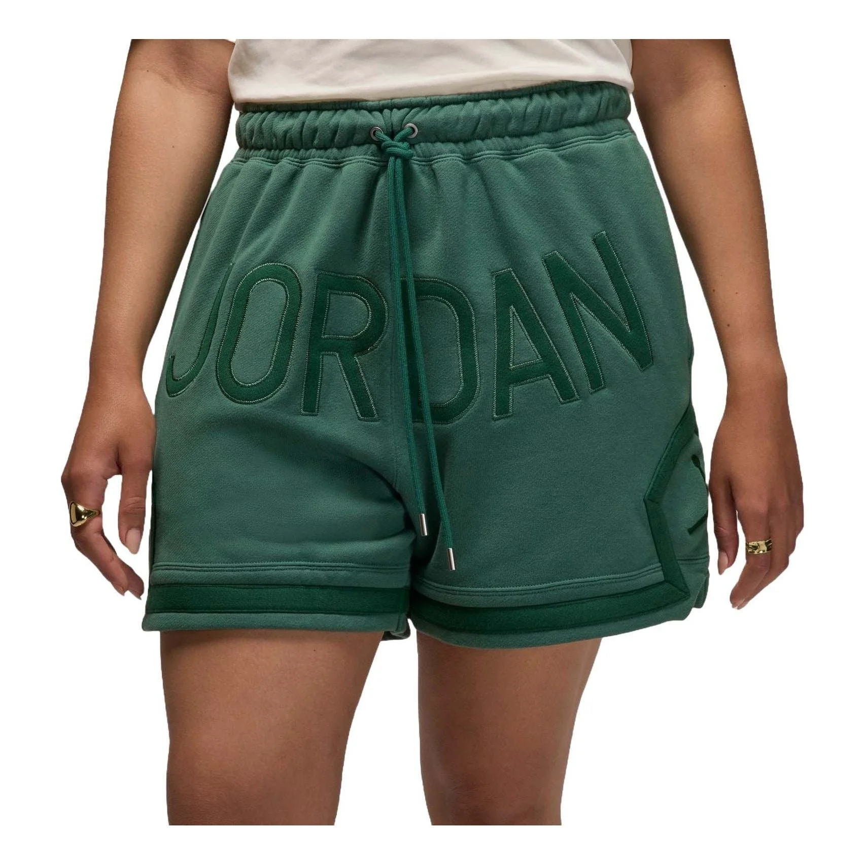 Air Jordan x Nina Chanel Fleece Shorts Asia Sizing 'Green Stone' HF1651-398 - 1