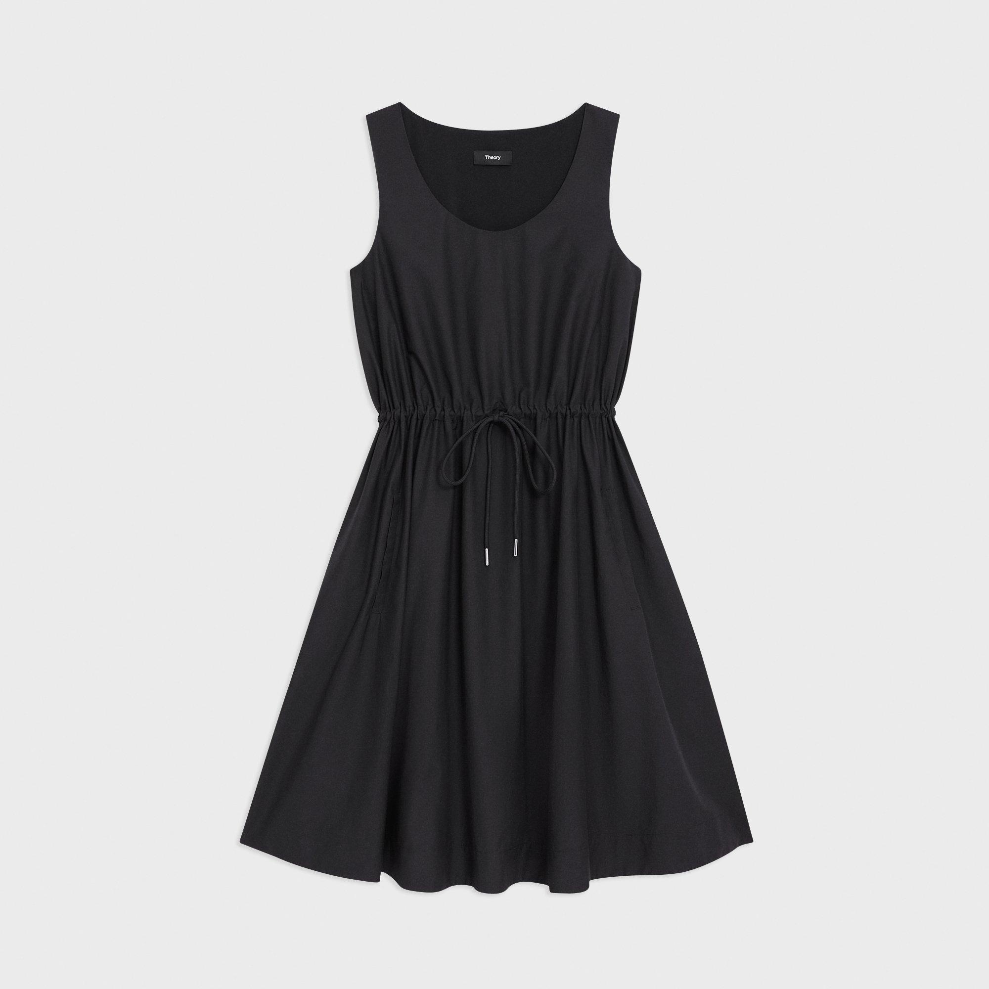 Sleeveless Drawstring Dress in Cotton-Blend - 1