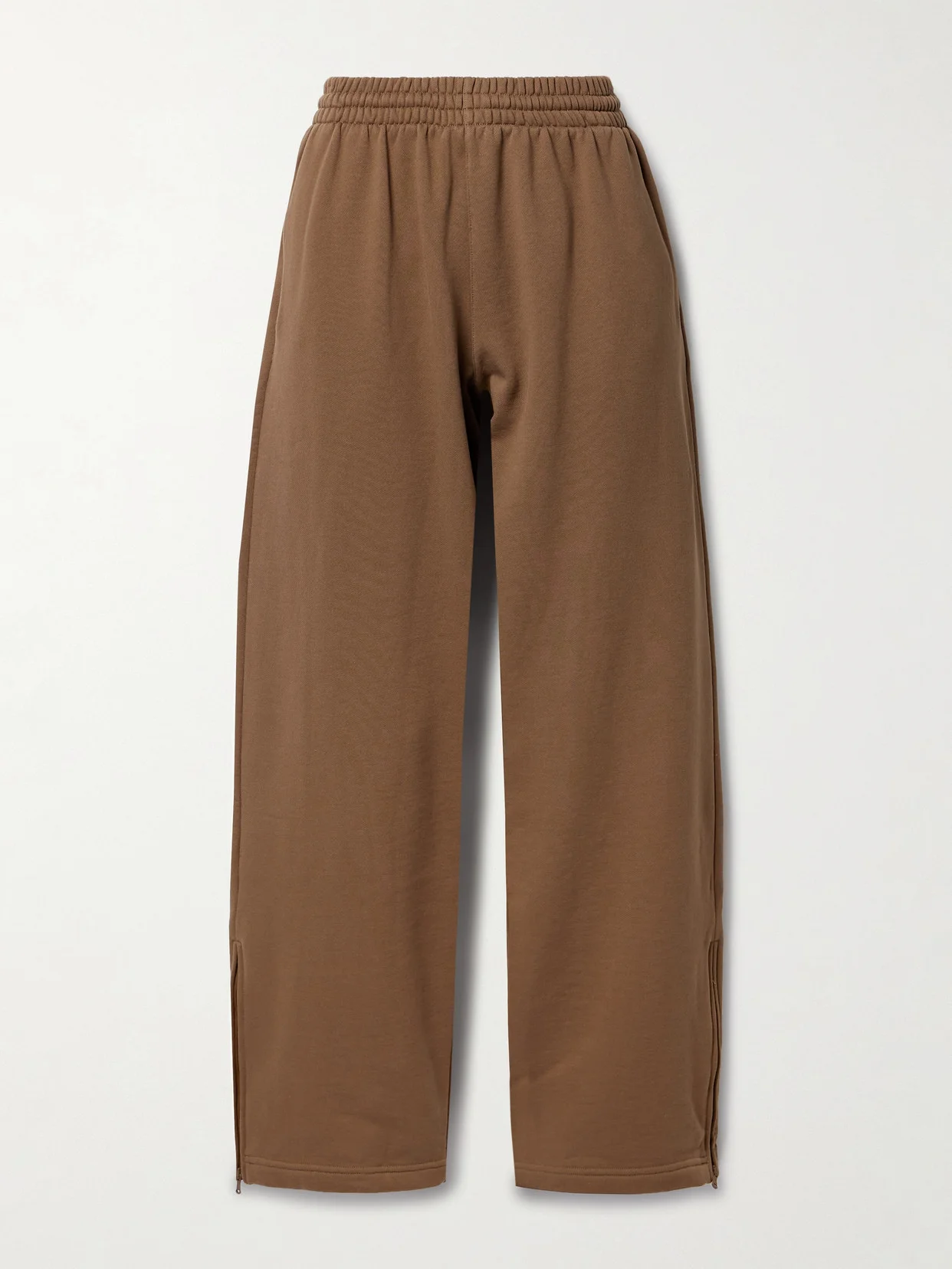 + Hailey Bieber Cotton-jersey Wide-leg Sweatpants - 1
