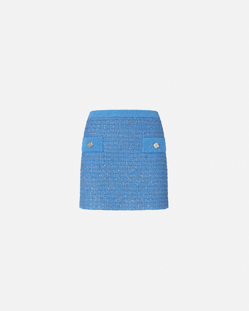 SEQUINED MAT MINISKIRT - 1