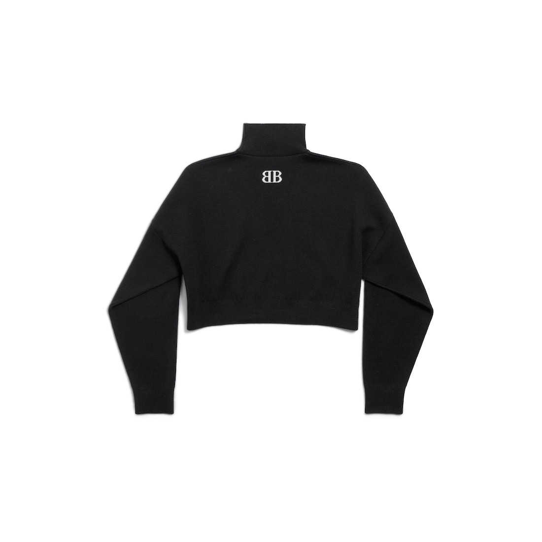 Women's Cropped Highneck in Black/white - 6