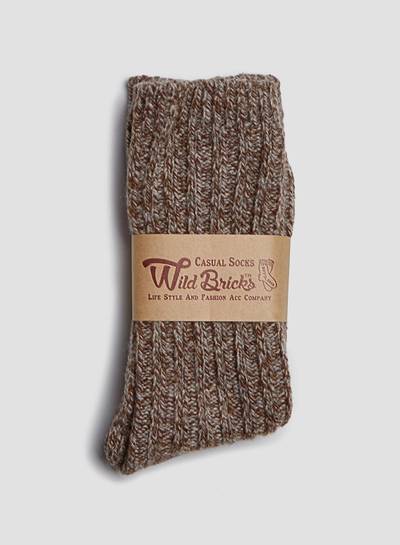 Nigel Cabourn Wild Bricks BS Wool Melange Socks Set in Ivory/Olive/Brown/Charcoal outlook