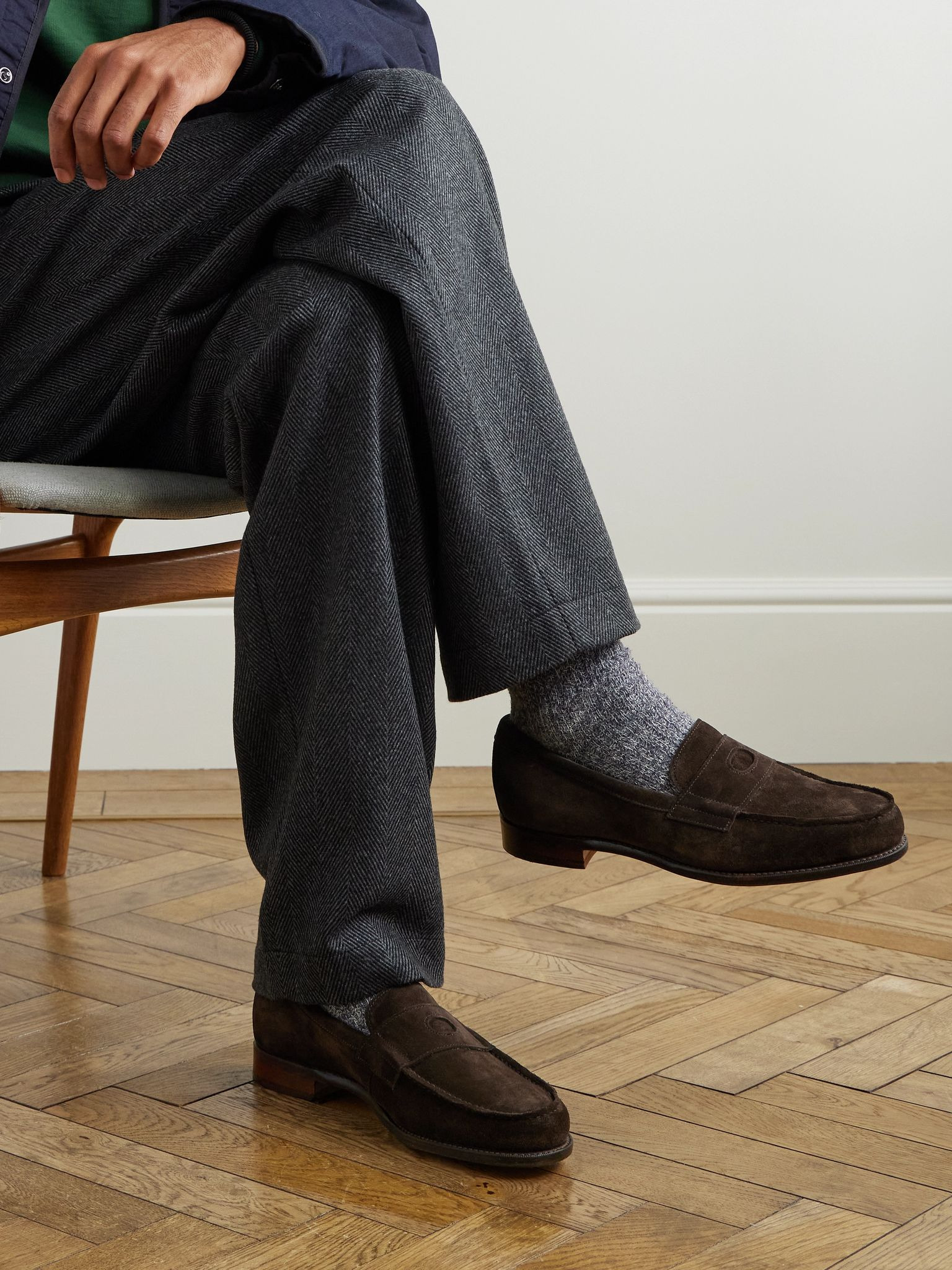 Charles Suede Penny Loafers Dark brown - 2