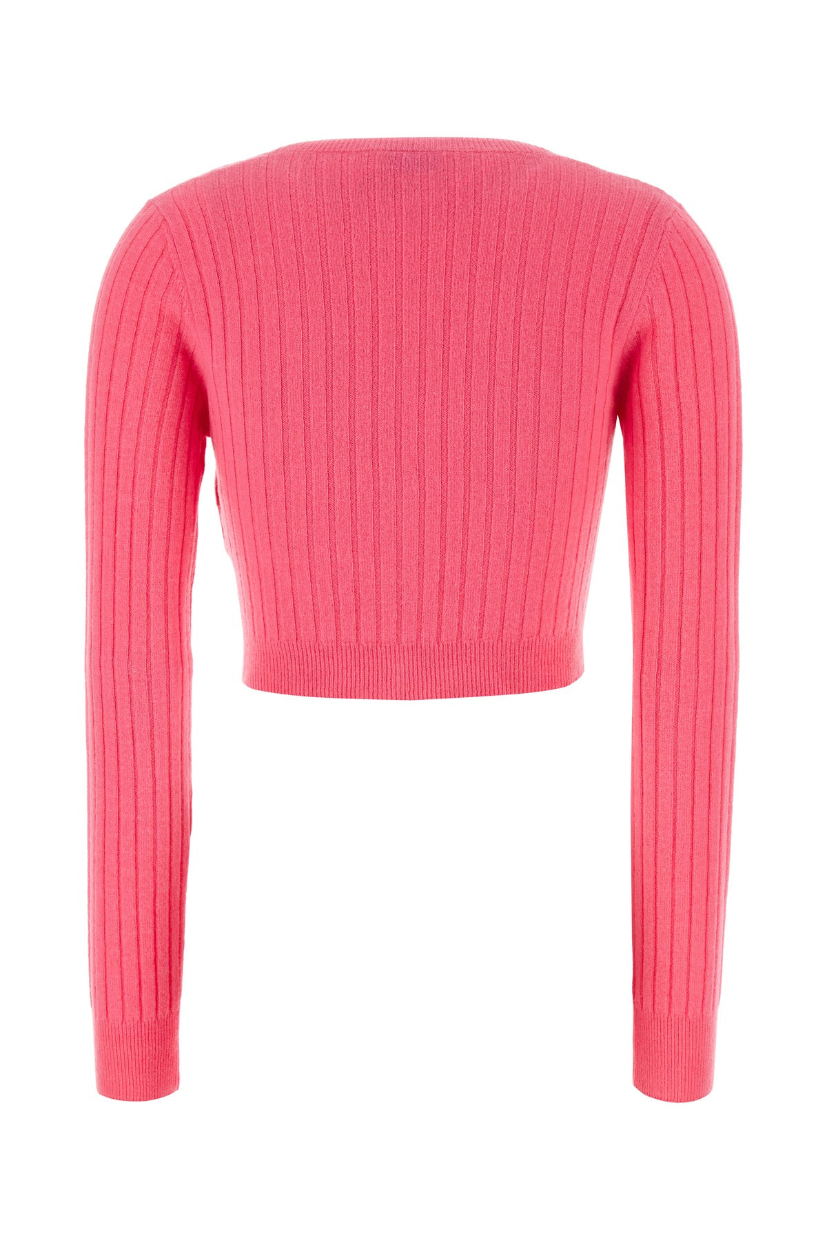 Fuchsia wool blend cardigan - 2