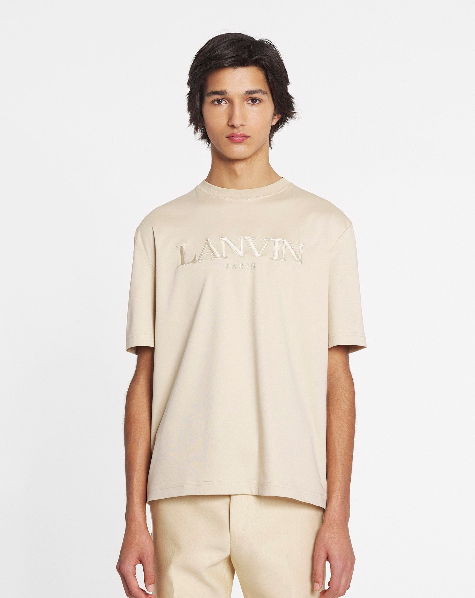 CLASSIC LANVIN PARIS EMBROIDERED T-SHIRT - 3