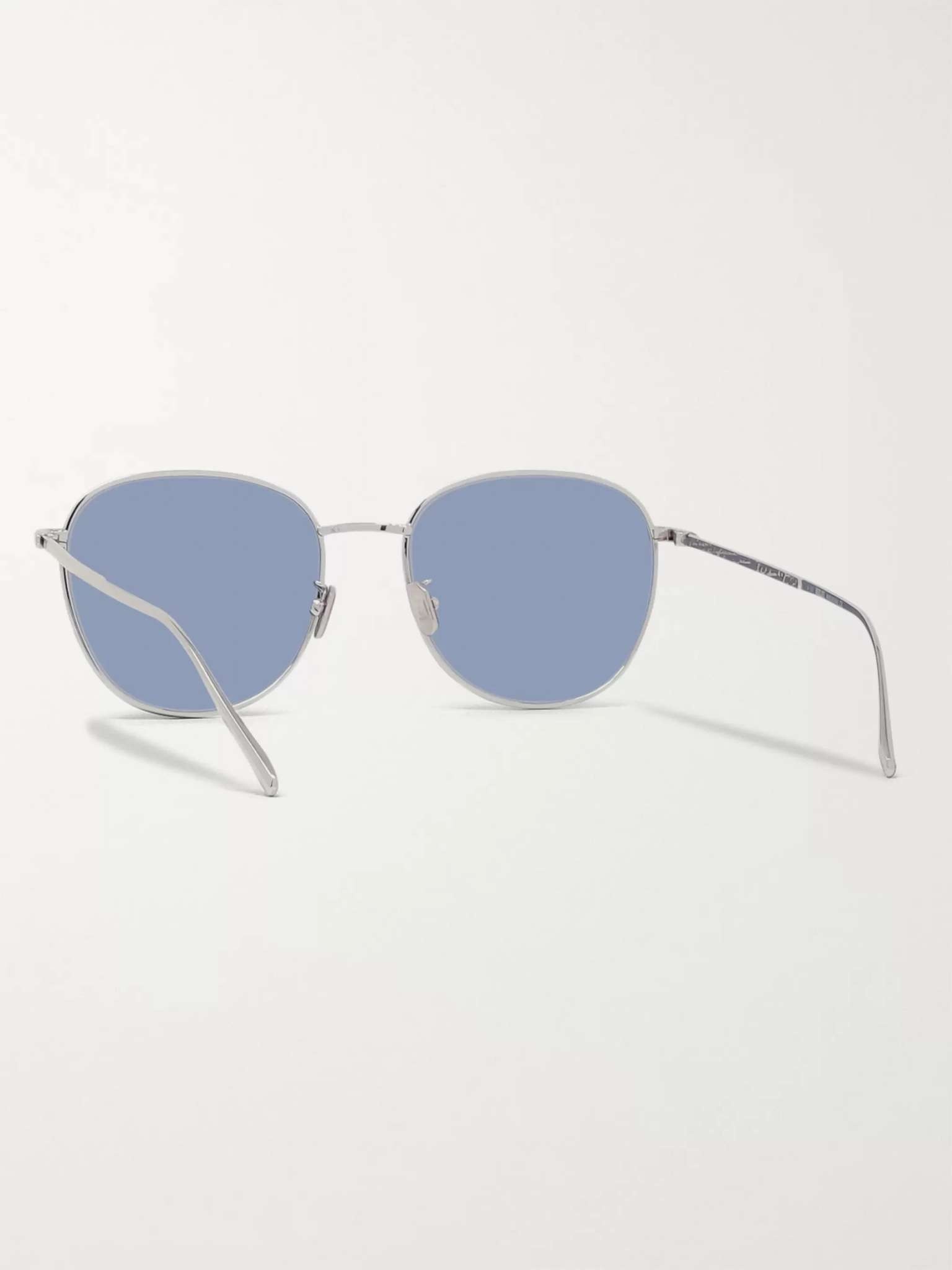 Round-Frame Silver-Tone Sunglasses - 3