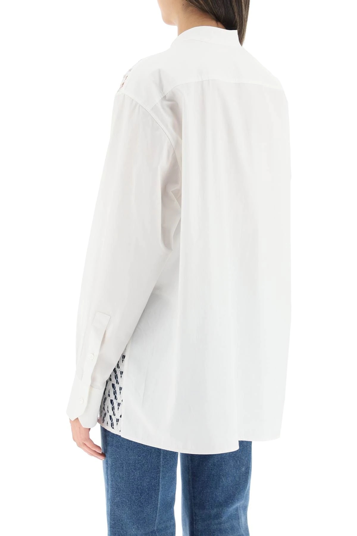 OVERSIZED SHIRT V OPTICAL LACE - 4