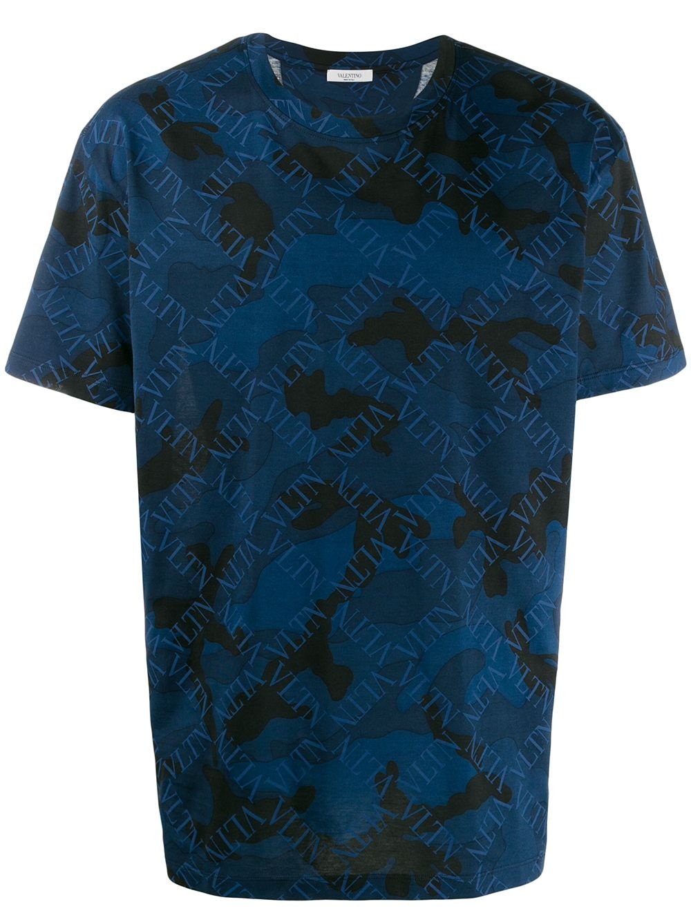 logo camouflage print T-shirt - 1