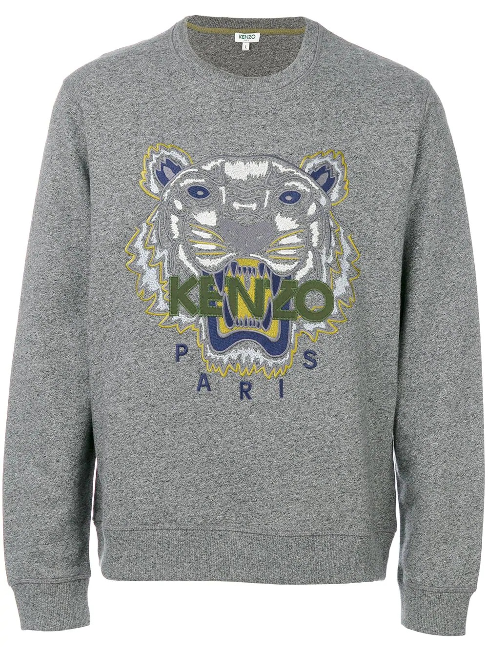 tiger embroidered sweatshirt - 1