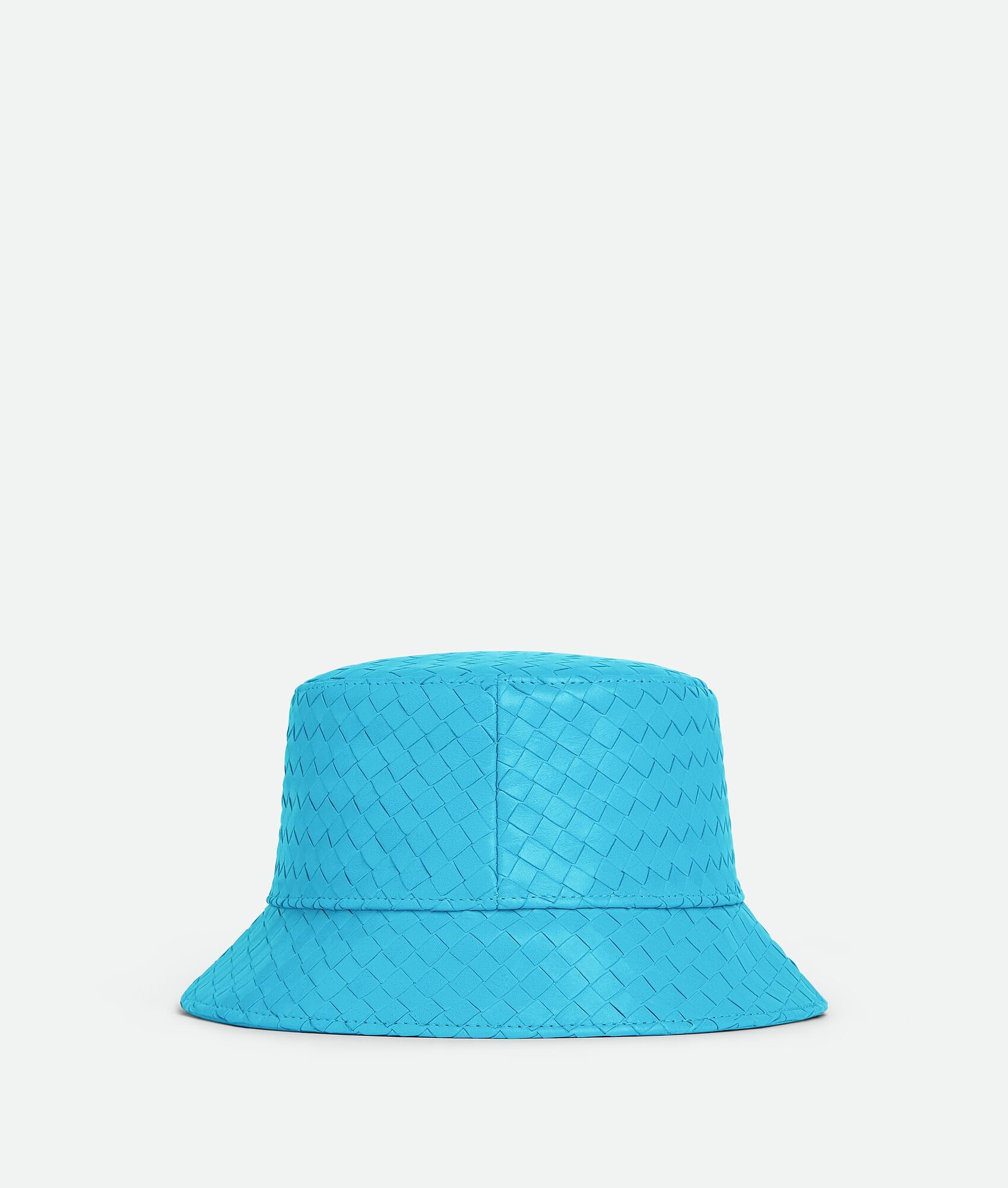 intrecciato leather bucket hat - 1
