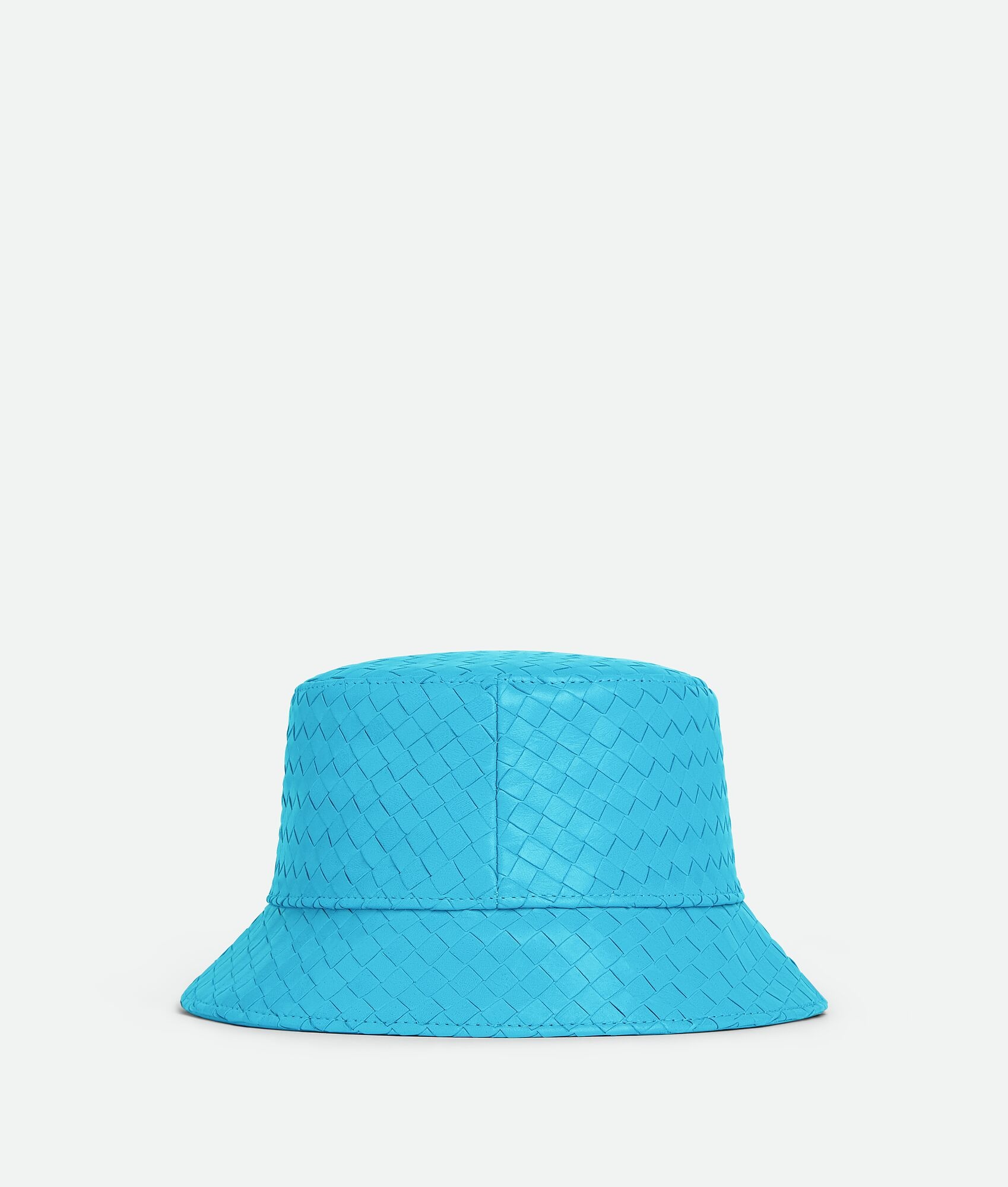 intrecciato leather bucket hat - 1