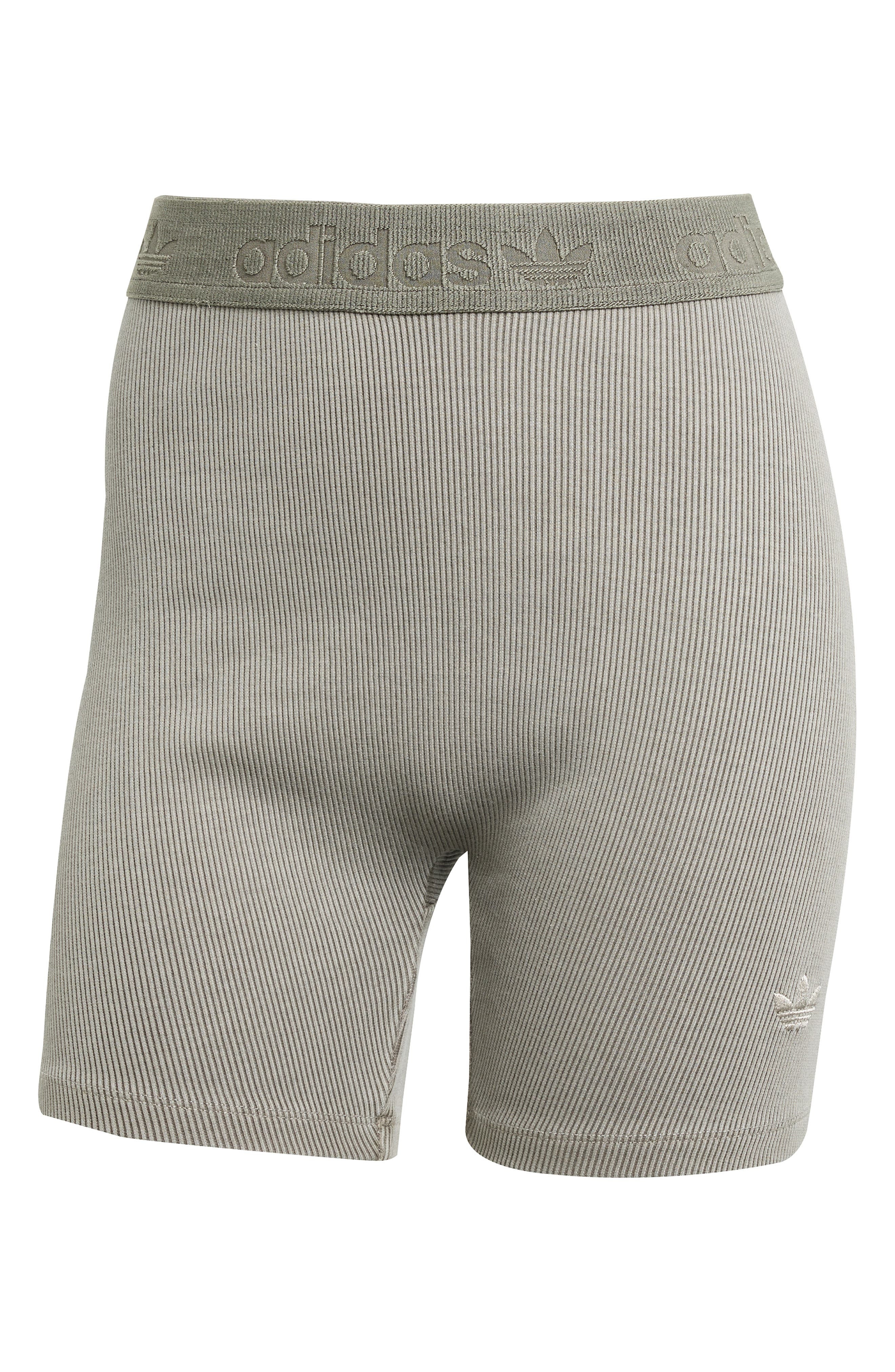 adidas Rib Bike Shorts in Silver Pebble at Nordstrom - 4
