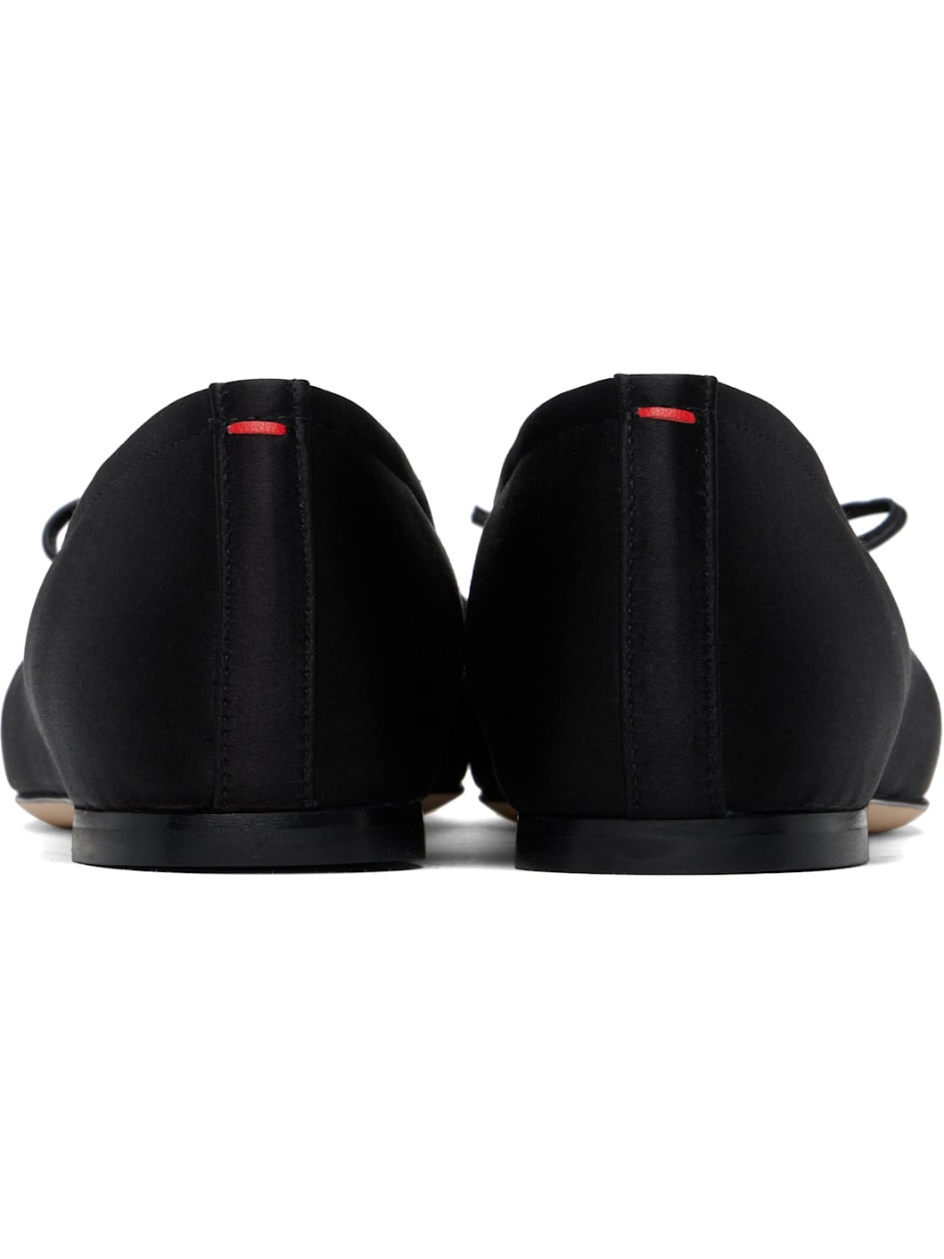 Black Gabriella Satin Ballerina Flats - 2