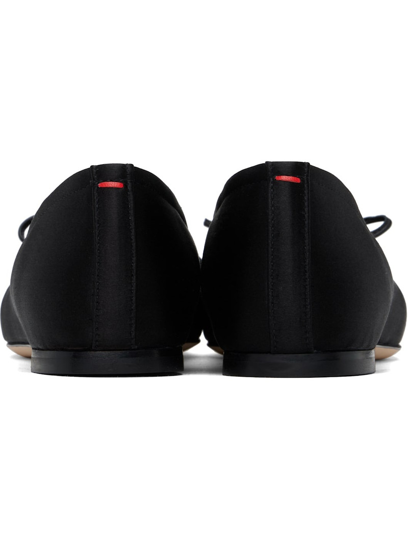 Black Gabriella Satin Ballerina Flats 2