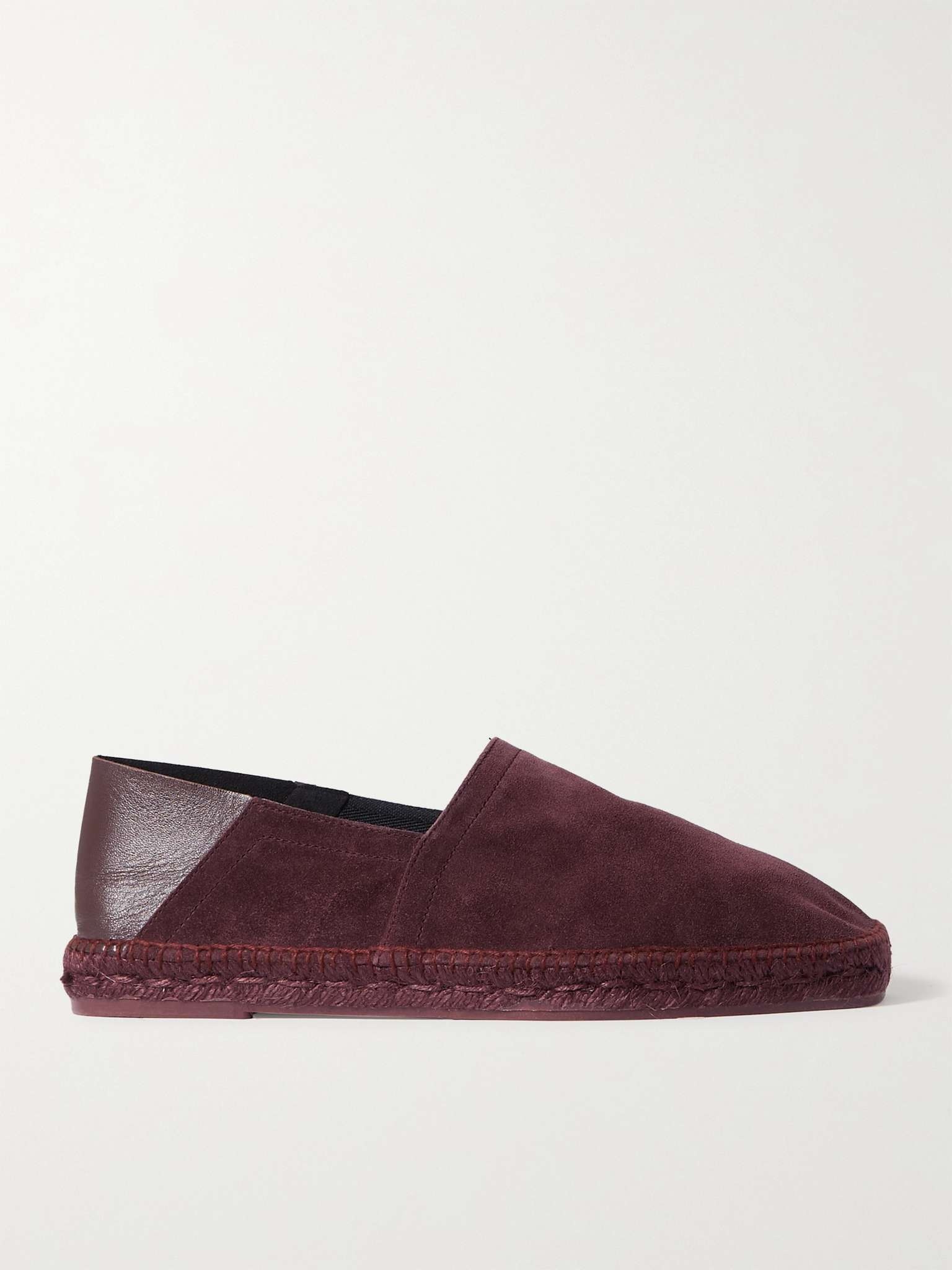 Barnes Collapsible-Heel Suede and Leather Espadrilles - 1